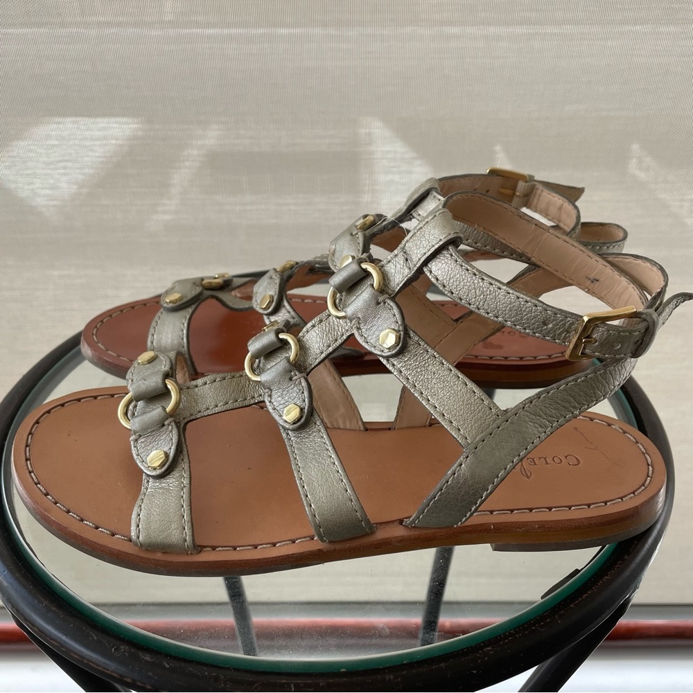 Cole Haan gold sandals with slightly different coloured insoles.  Size 7 US